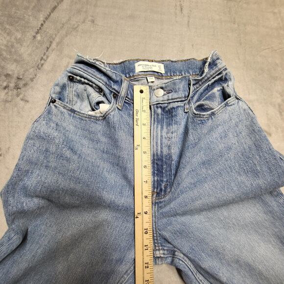 Abercrombie & Fitch Jeans Womens 27 4R 90s Straight Ultra High Rise Curve Love - Picture 8 of 11